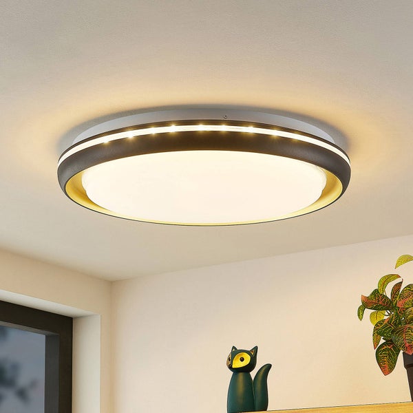 Lindby LED Deckenleuchte Melchioris dimmbar mit Leselampe (Modern) in Blau (1 flammig, ) - Lampe Deckenlampe Wohnzimmerleuchte