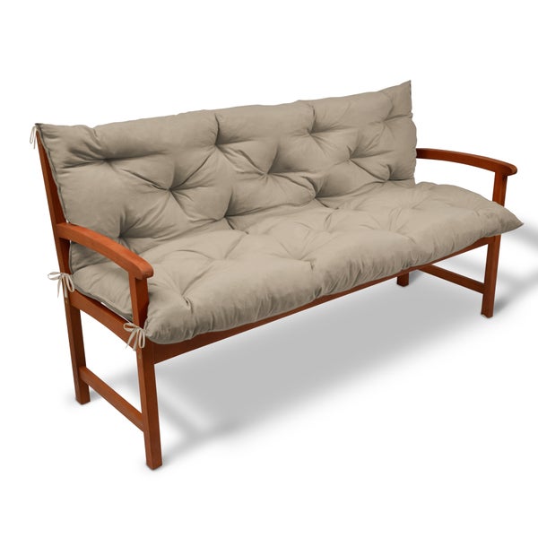 Beautissu Flair BR Bankauflage 180x50cm Natur