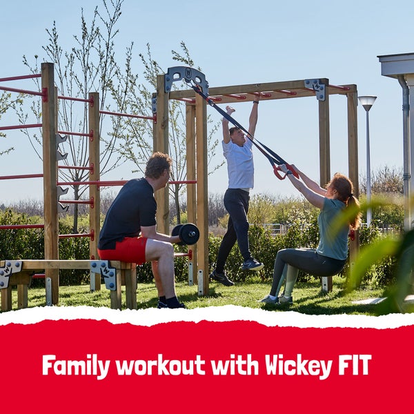 WICKEY FIT Base 505 – Outdoor-Fitnessgerät – rot
