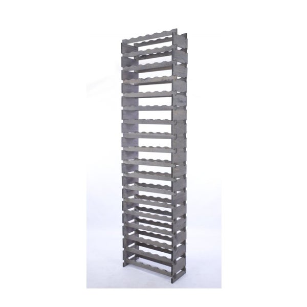 Weinregal VINOTECA FLEX PRO HxBxT 247x65x28cm 108 Flaschen auf 18 Ebenen Massives Kiefernholz Grau