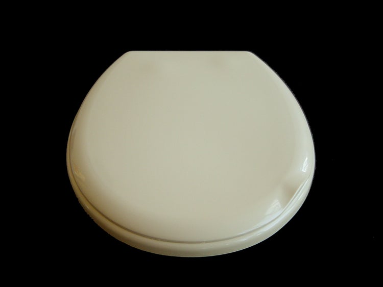 WC Sitz Como beige, klassische Form, Edelstahlscharniere, sehr bruchsicher