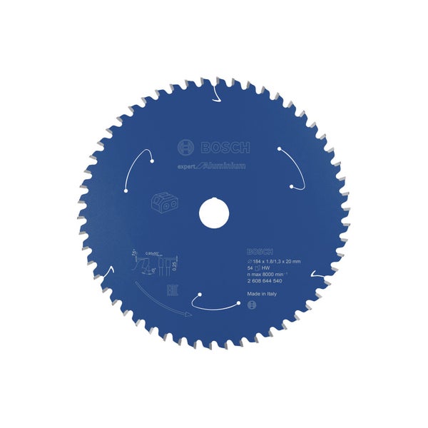 Bosch Logo Kreissägeblatt für Aluminium, 184 x 1,8/1,3 x 20 Millimeter