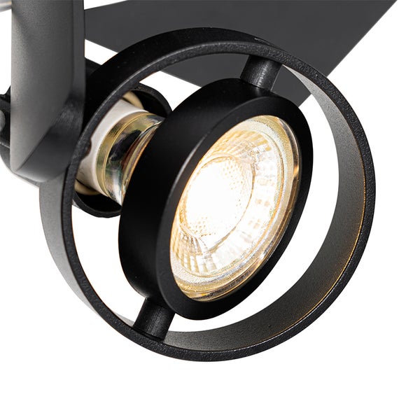 Schwarzer LED-Strahler zur Schienenmontage