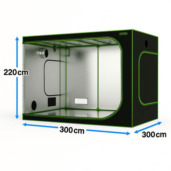 Growzelt mit den Maßen 300 cm x 300 cm x 220 cm