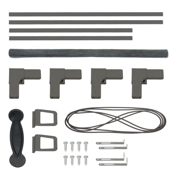 ECD Germany 2er Pack Fliegengitter mit Rahmen aus Aluminium - 80 x 100 cm - Grau - wetterfestes Moskitonetz aus Fiberglasgewebe für Fenster - Insektenschutz Fliegenschutz Mückengitter Mückenschutz