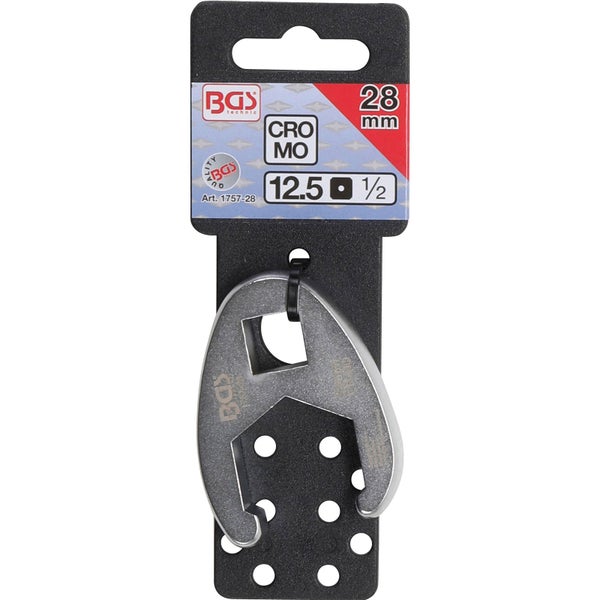 BGS Hahnenfußschlüssel Antrieb Innenvierkant 12,5 mm (1/2) SW 28 mm - 1757-28