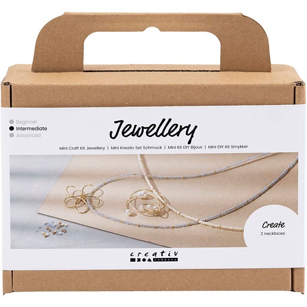 Creativ Company  Mini Kreativ Set Schmuck, Halskette mit Drahtanhänger, Vergoldet