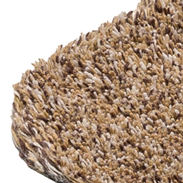 Detailansicht eines Teppichs mit hohem Flor