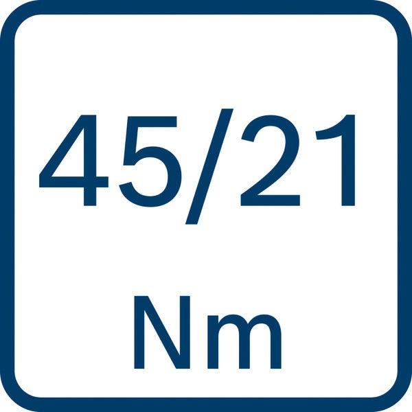 Drehmomentangabe 45/21 Newtonmeter