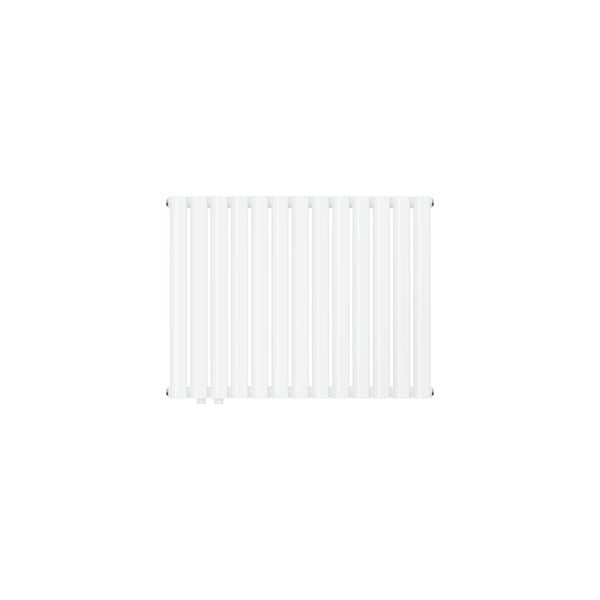 ML-Design Paneelheizkörper 600 x 780 mm Weiß Doppellagig mit Heizstab 600W, Horizontaler Heizkörper Ovale Röhren, Design Badheizkörper Seitenanschluss, Designheizkörper Röhrenheizkörper Bad Heizung