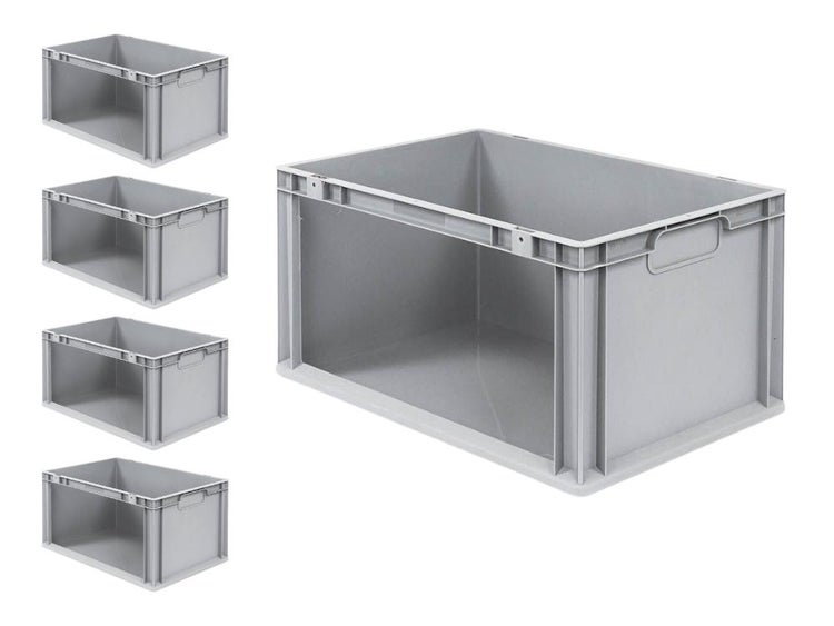 PROREGAL SparSet 5x Eurobox NextGen Store HxBxT 32 x 40 x 60 cm 65 Liter Seite Offen Eurobehälter Transportbox