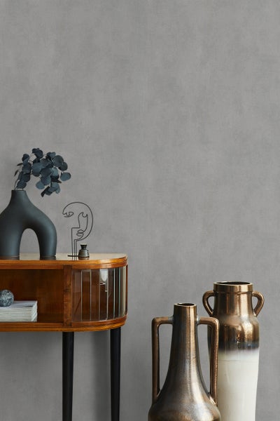 Tapete Grau Beige Struktur Modern für Wohnzimmer Schlafzimmer MADE IN GERMANY 10,05 x 0,53m