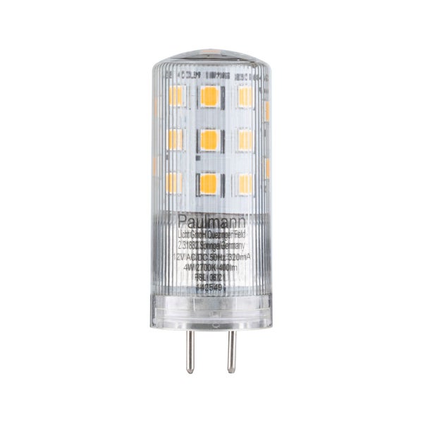 Standard 12V LED Stiftsockel GY6,35 1er-Set 400lm 4W 2700K dimmbar Klar