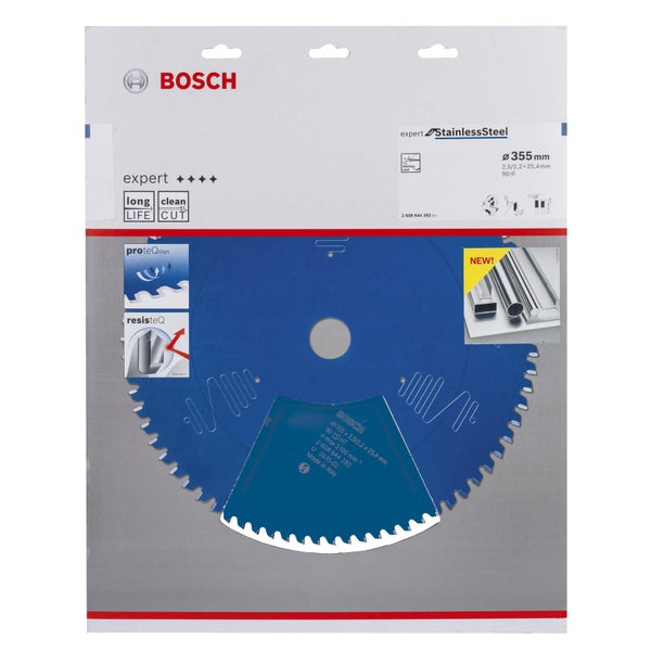 Bosch Kreissägeblatt Expert for Stainless Steel für Kapp- und Gehrungssägen 355 x 25,4 x 2,5 mm 90 Zähne - 2608644282