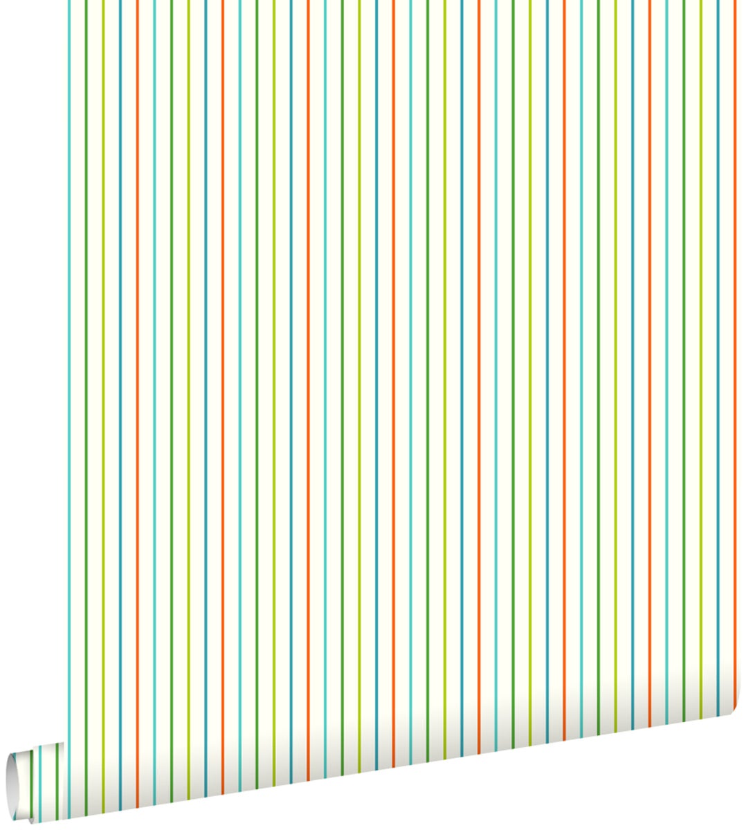 ESTAhome Tapete Streifen Lindgrün und Türkis - 53 cm x 10,05 m - 137307