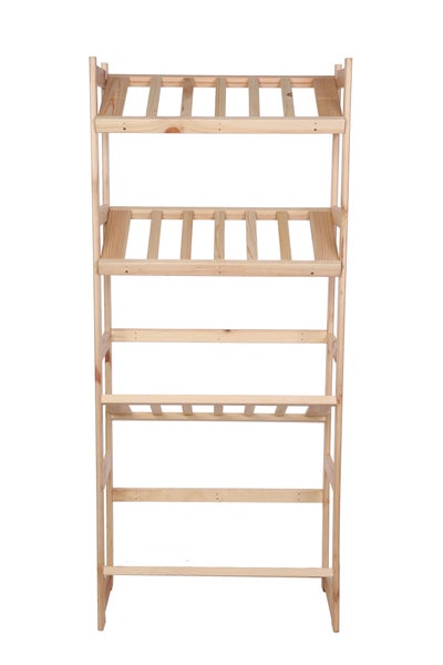 PROREGAL Getränkekistenregal SPREEWALD HxBxT 163x70x33cm 4 Ebenen Massives Kiefernholz Natur