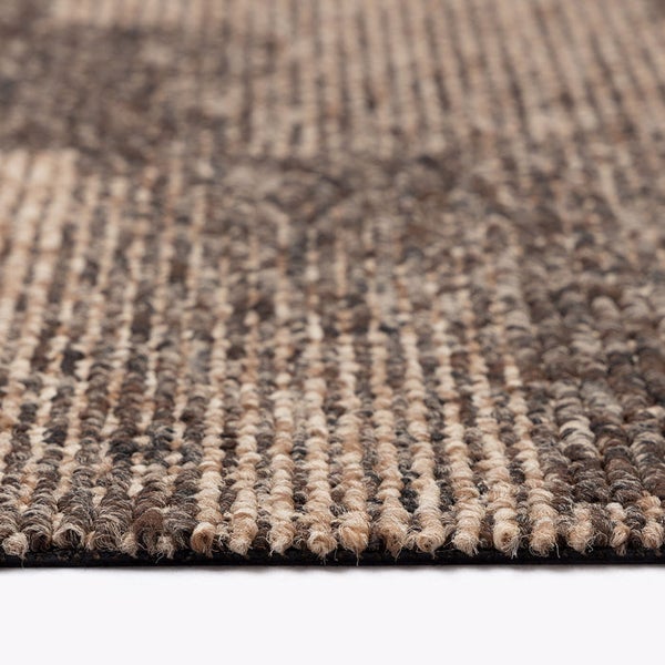 FLOORDIREKT Teppichfliese Santo - 50 x 50 cm - Selbstliegend - Braun 92