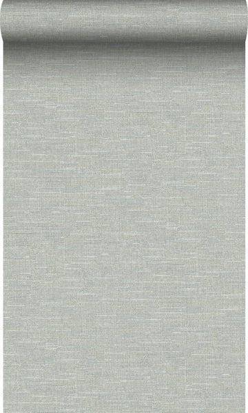 Origin Wallcoverings Tapete Leinen-Optik Blaugrau - 0,53 x 10,05 m - 347639