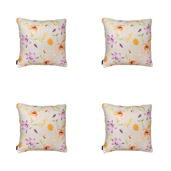 Dekokissen Florina lila - Ca. 50x50 cm - 4er-Set