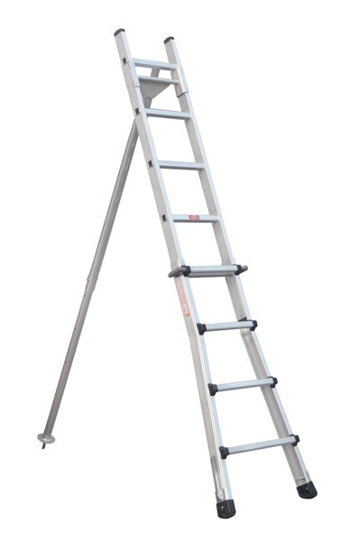 Aluminium Stehleiter mit Stützfuß für sicheren Stand