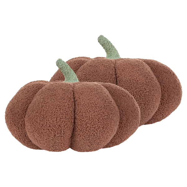 Dekokissen 2er Set MUNCHKIN Bouclé 35 x 35 cm Braun Kürbis