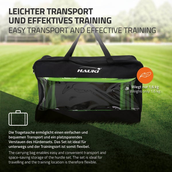Hauki Speed/Agility Hürden für Training 5er-Set 46x30x16 cm, Multi-Sport Trainingshilfe, Hürden Set, Koordinationshürden, Fußball Hürdensatz Trainingszubehör, Beweglichkeits- und Koordinationstraining