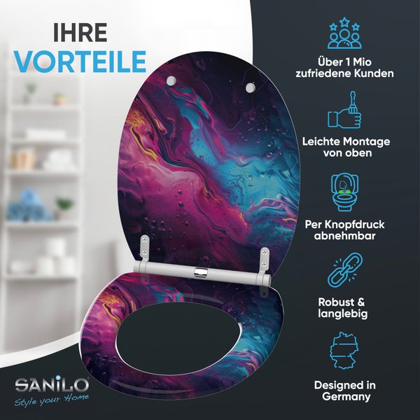 Sanilo Toilettensitz mit Galaxie-Motiv