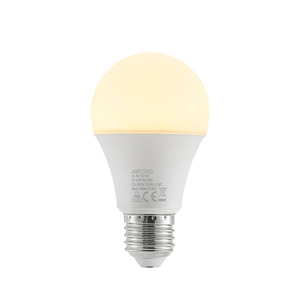 LED-Leuchtmittel E27, 9,5 Watt, 1055 Lumen, 3000 Kelvin, warmweiß.