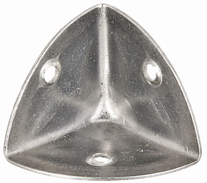 Dreieckiger Eckverbinder aus Metall mit drei Schraublöchern zur stabilen Möbelmontage