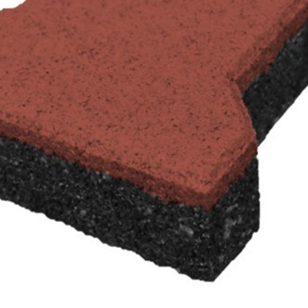 Gummiklinker - 43 mm - Rot - 20x16 cm