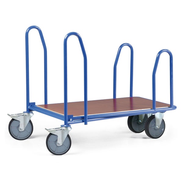 Transportwagen mit Holzplattform und vier Lenkrollen