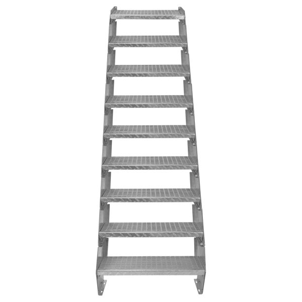 Verstellbare Neunteilige Verzinkter Stahl Treppe – 600mm breit