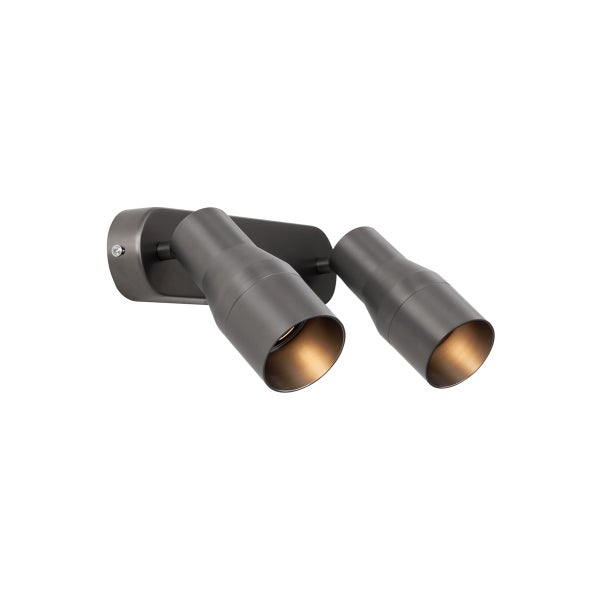 Runder Deckenstrahler Gunmetal GU10 50mm 2-flammig - Stanley