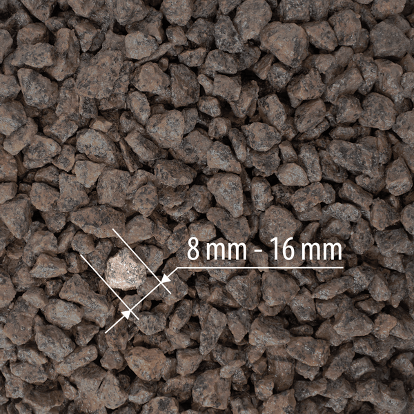 Ziersplitt mit einer Körnung von 8 bis 16 Millimeter.
