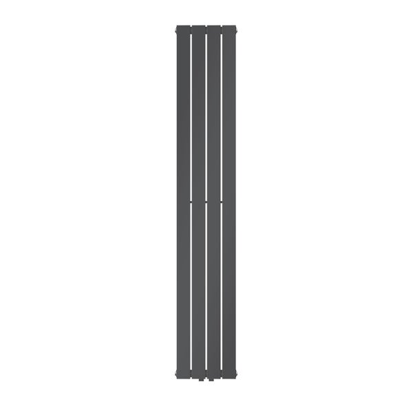 ML-Design Paneelheizkörper Einlagig 1800x300 mm Anthrazit mit Heizstab 1200W Design Badheizkörper Mittelanschluss Bad/Wohnraum Heizung Designheizkörper Flach Heizkörper Flachheizkörper Vertikal Röhren