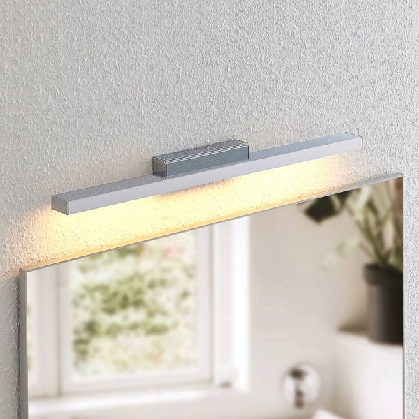 Lindby LED Wandleuchte, Wandlampe Bad Alenia (spritzwassergeschützt (Modern) in Chrom aus Aluminium (1 flammig ) - Wandleuchten Spiegelleuchte Badezimmer Wandbeleuchtung Badezimmerleuchte