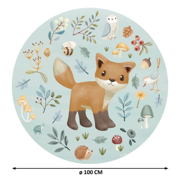 Tapete Kreis Kinderzimmer Waldfreunde 100cm