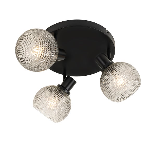 Deckenleuchte mit drei Strahlern und Kugelform