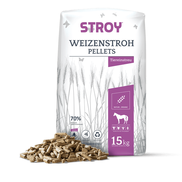 STROY Strohpellets Einstreu 15kg x 2 Sack 30kg