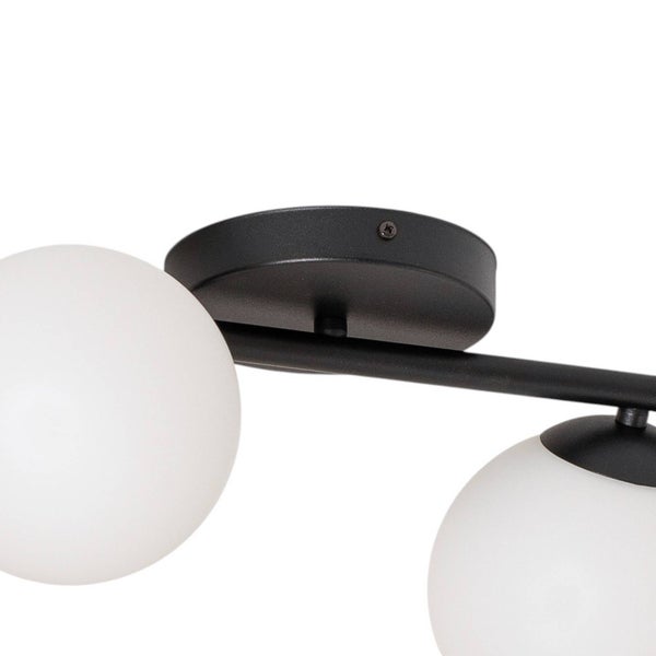 Deckenleuchte mit zwei weißen Kugeln