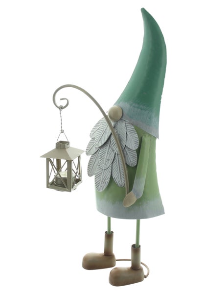 FRANK FLECHTWAREN | Wichtel Laterne, 23 x 9,5 x 51 cm, METALL, GLAS