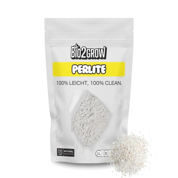 Bio2Grow Perlite im Sack, 1 Liter und 2 Liter