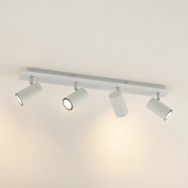 Lindby Strahler Joffrey (Modern) in Weiß aus Metall (4 flammig, GU10) - Deckenlampe Deckenleuchte Lampe Spot Wohnzimmerleuchte