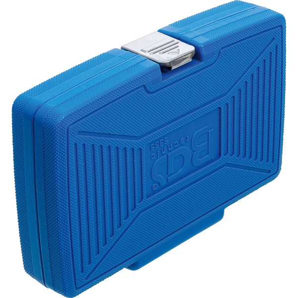 BGS technic Werkzeugkoffer aus Kunststoff in Blau mit Metallverschluss.