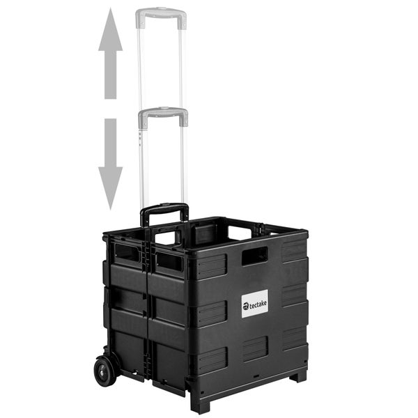 Einkaufstrolley tectake  46 l klappbar schwarz