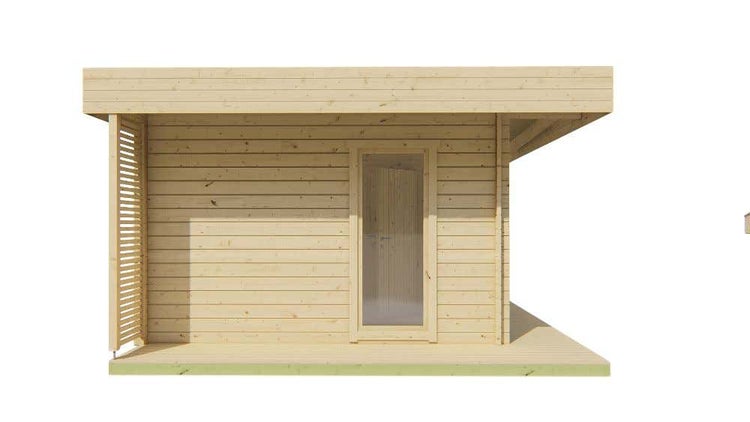 FinnTherm Saunahaus Petri Gartensauna Sauna mit 70 mm Wandstärke Außensauna