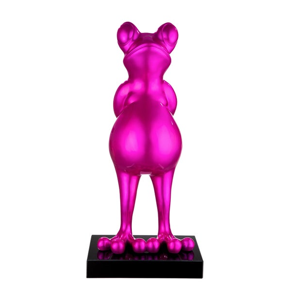 Skulptur GILDE Dekoration Höhe 68cm Breite 30cm pink Kunstharz, Marmor