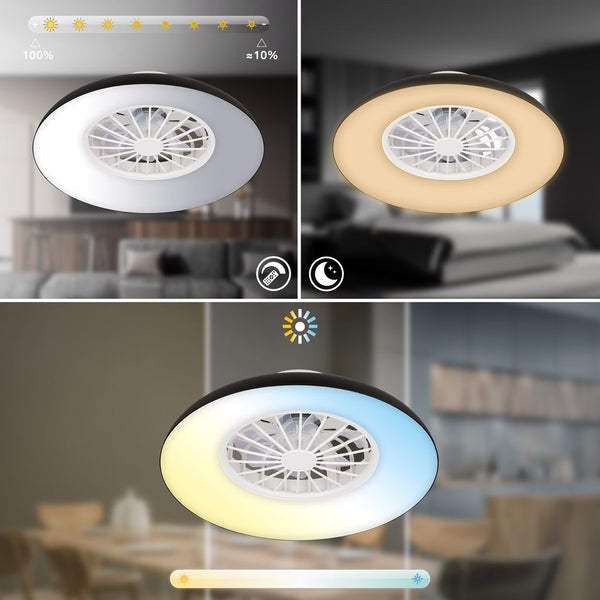 Deckenventilator mit Beleuchtung und verschiedenen Helligkeitsstufen