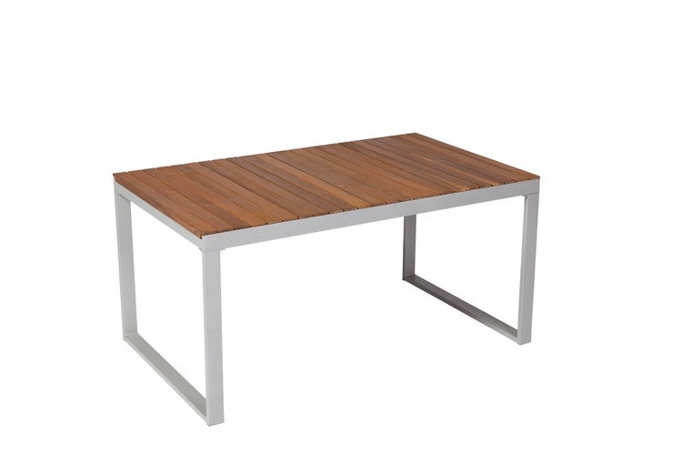 Siena Gartenmöbelset 5tlg., Klappsessel, Ausziehtisch 150 (200) x 90 cm, silber/schwarz