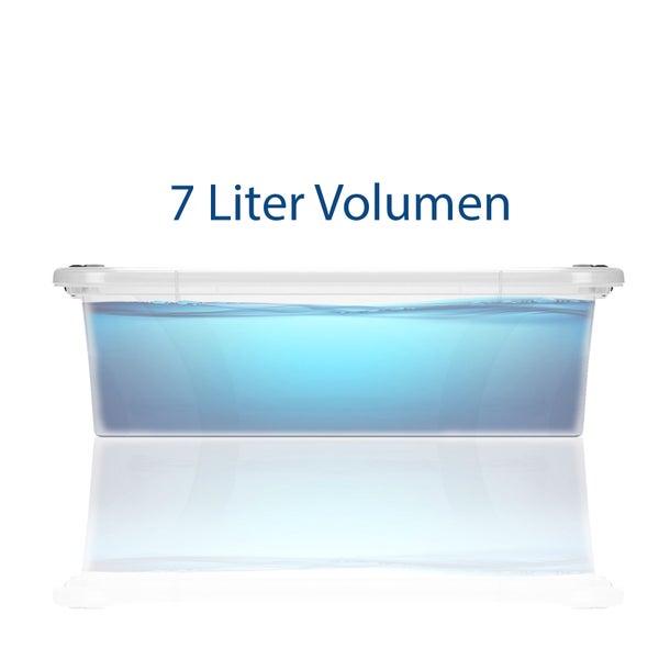 BigDean 3er Set Aufbewahrungsbox mit Deckel transparent - 7L + Clipverschluss - Stapelbox Ordnungsbox Clipbox Lagerbox Box mit Deckel Storage Boxes - Klarsichtbox mit Deckel – stapelbar